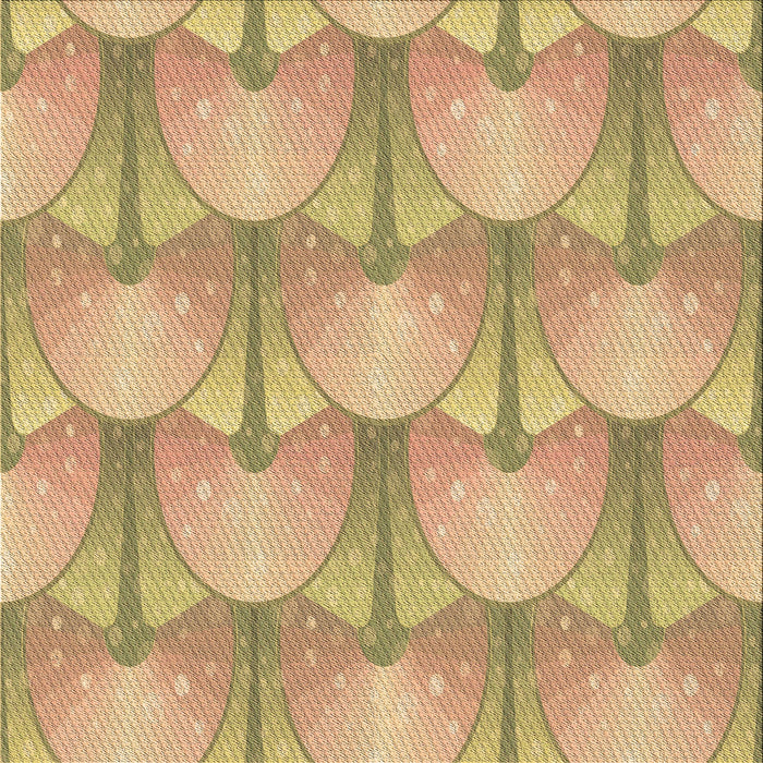 Round Patterned Yellow Orange Rug, pat3235brn