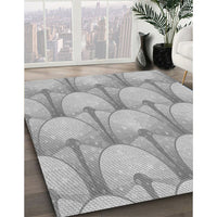 Patterned Platinum Silver Gray Rug, pat3235gry