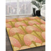 Machine Washable Transitional Yellow Orange Rug in a Family Room, wshpat3235org