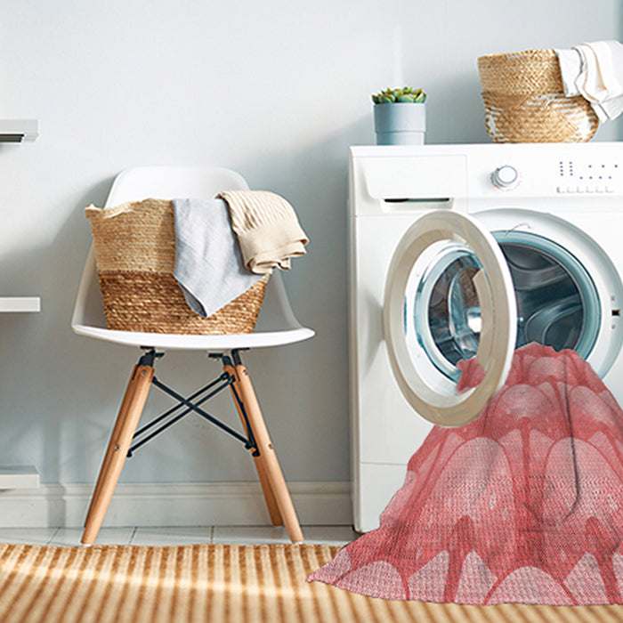 Machine Washable Transitional Pastel Pink Rug in a Washing Machine, wshpat3235rd