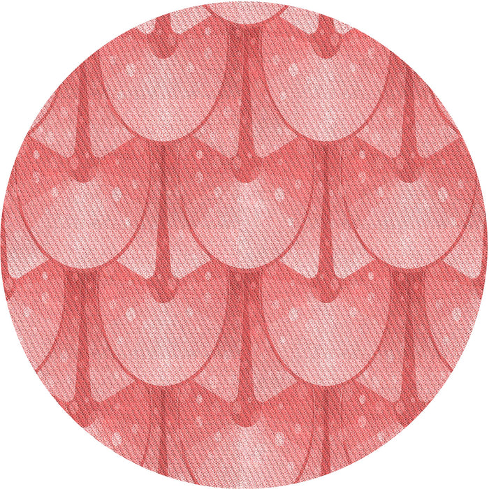 Square Patterned Pastel Pink Rug, pat3235rd