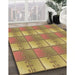 Machine Washable Transitional Yellow Rug in a Family Room, wshpat3236brn