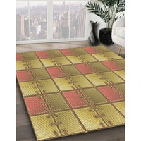 Patterned Yellow Rug, pat3236brn