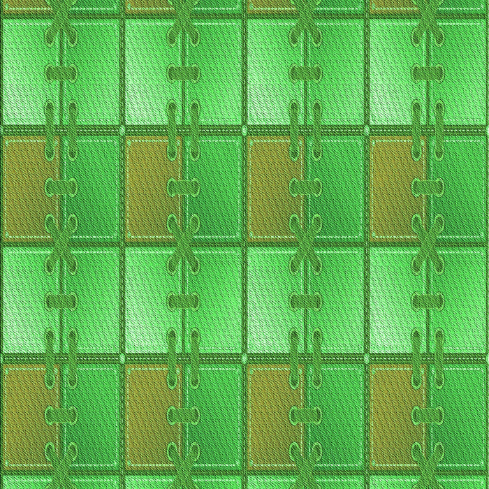 Patterned Dark Lime Green Rug, pat3236grn