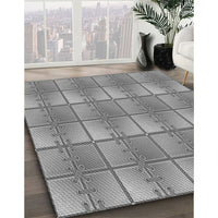 Patterned Smokey Gray Rug, pat3236gry