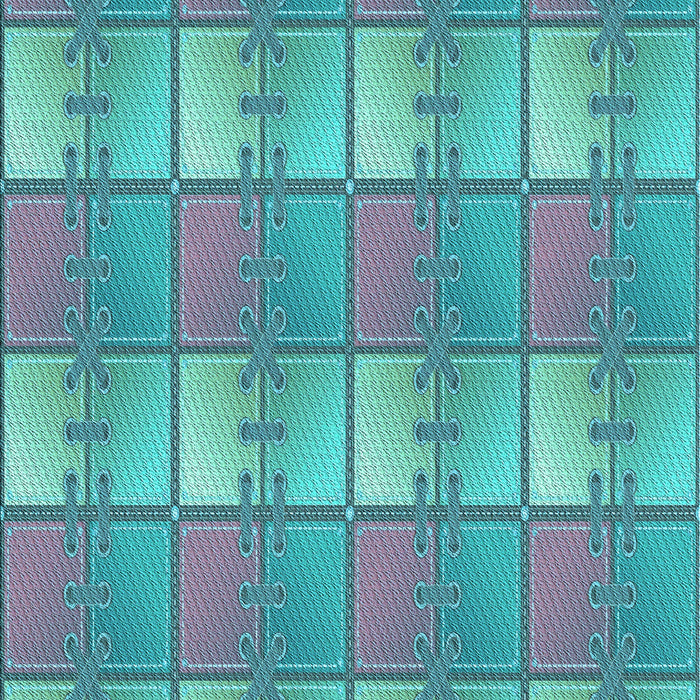 Patterned Deep-Sea Green Rug, pat3236lblu