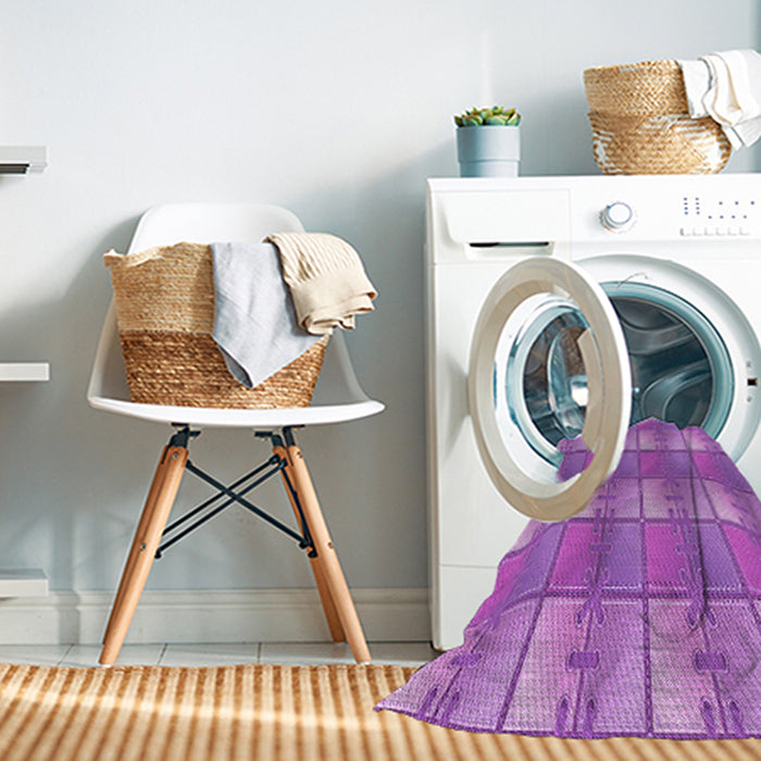 Machine Washable Transitional Violet Purple Rug in a Washing Machine, wshpat3236pur
