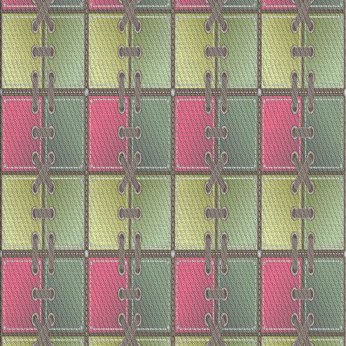 Patterned Olive Green Novelty Rug, pat3236