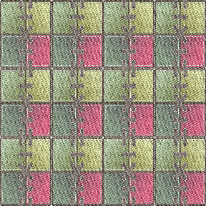 Square Patterned Olive Green Novelty Rug, pat3236