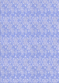 Machine Washable Transitional Sky Blue Rug, wshpat3237blu