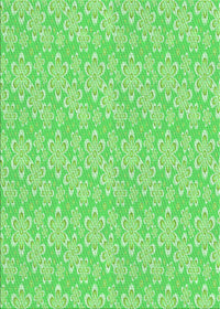 Machine Washable Transitional Emerald Green Rug, wshpat3237grn