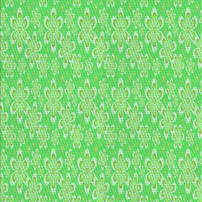 Machine Washable Transitional Emerald Green Rug, wshpat3237grn