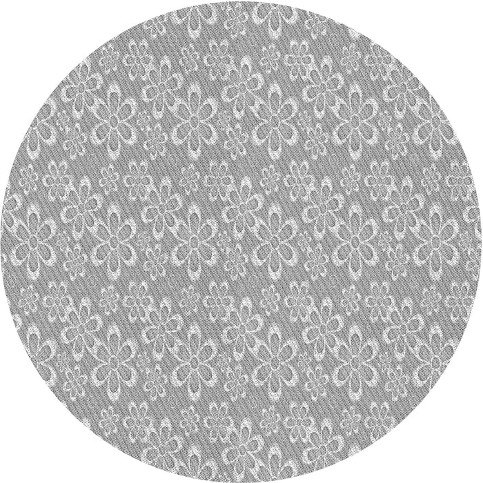 Square Patterned Platinum Silver Gray Rug, pat3237gry