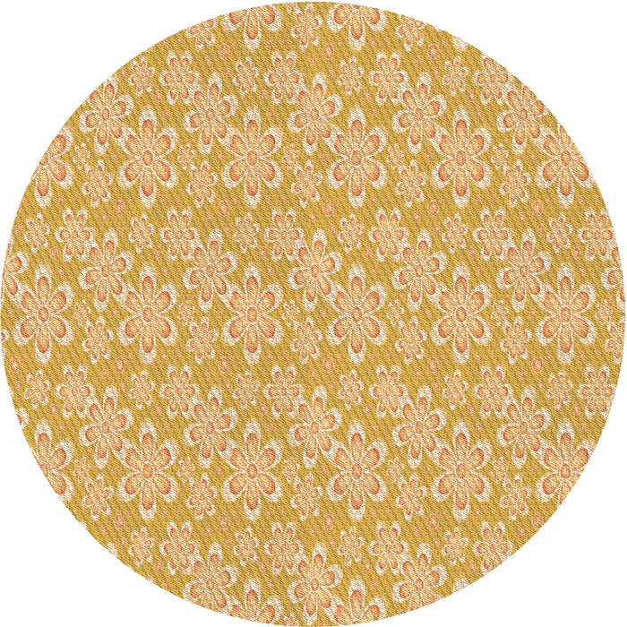 Square Machine Washable Transitional Orange Rug in a Living Room, wshpat3237org