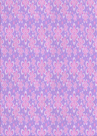 Machine Washable Transitional Purple Rug, wshpat3237pur