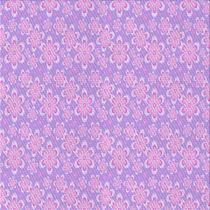 Round Machine Washable Transitional Purple Rug, wshpat3237pur