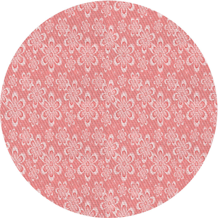 Square Machine Washable Transitional Pink Rug in a Living Room, wshpat3237rd