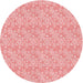 Square Patterned Pink Rug, pat3237rd