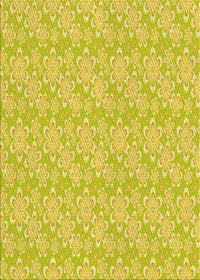 Machine Washable Transitional Yellow Rug, wshpat3237yw