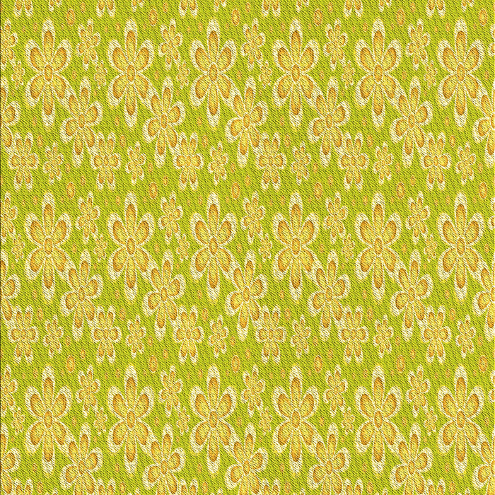 Machine Washable Transitional Yellow Rug, wshpat3237yw