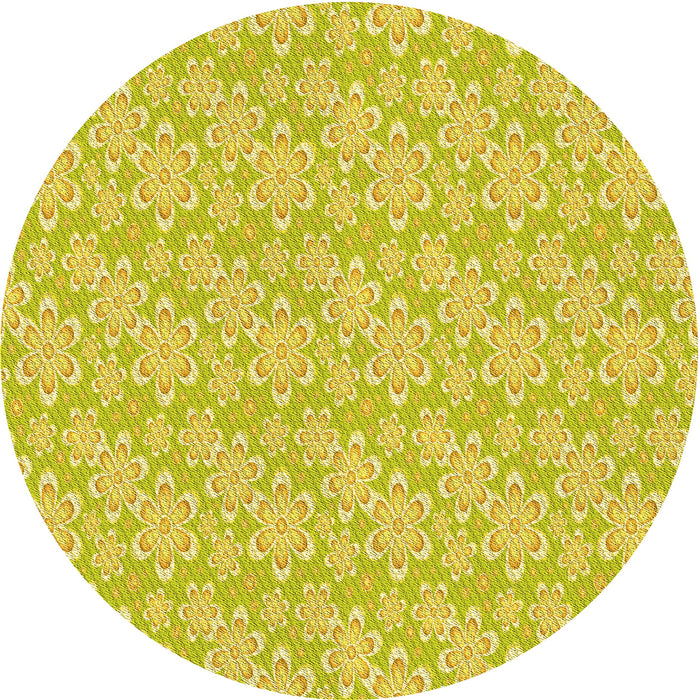 Square Patterned Yellow Rug, pat3237yw