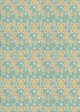 Patterned Khaki Green Novelty Rug, pat3237