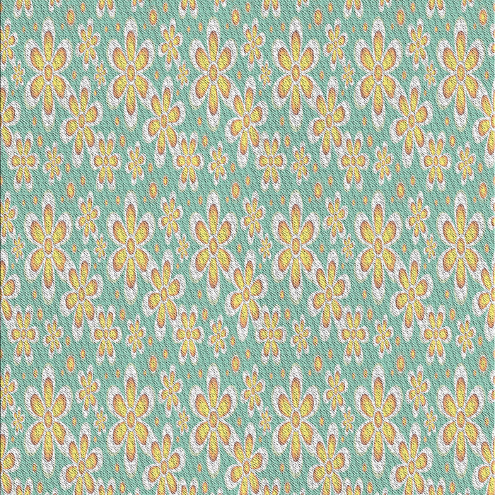 Patterned Khaki Green Novelty Rug, pat3237