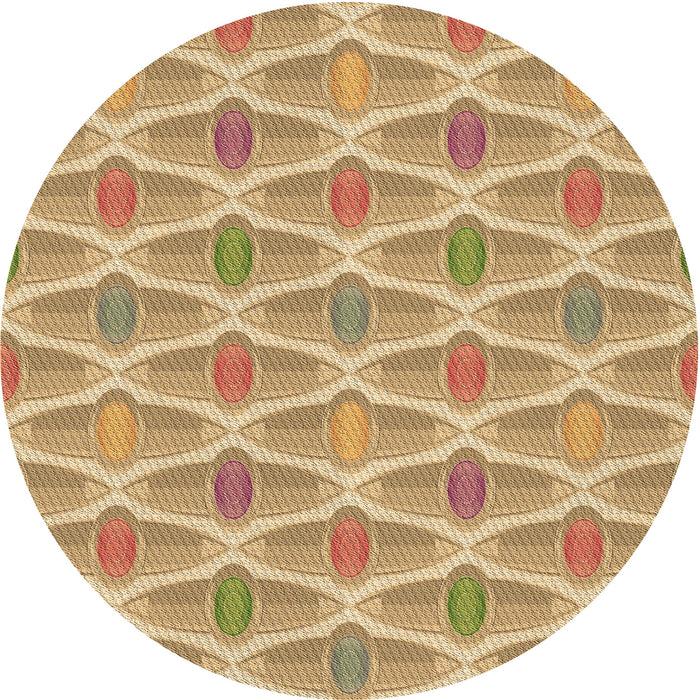 Square Machine Washable Transitional Yellow Orange Rug in a Living Room, wshpat3238brn