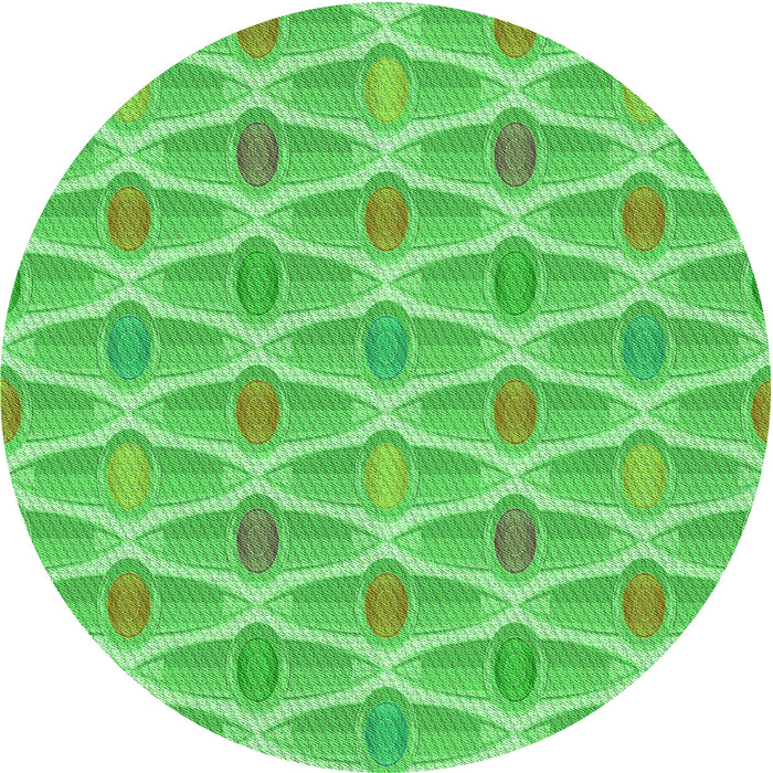 Square Patterned Neon Green Rug, pat3238grn