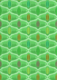 Machine Washable Transitional Neon Green Rug, wshpat3238grn