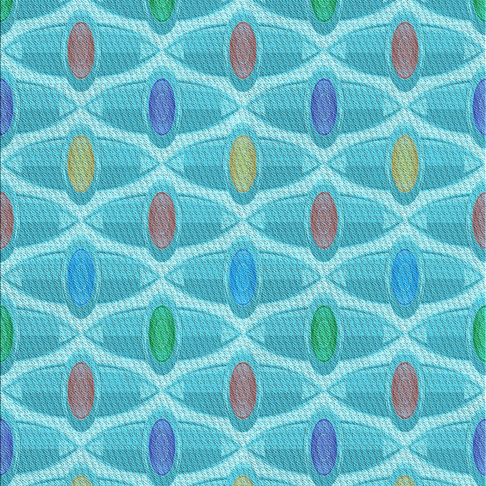 Patterned Blue Rug, pat3238lblu