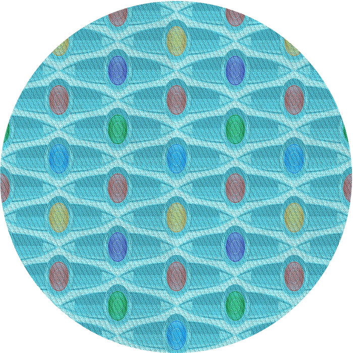 Square Machine Washable Transitional Blue Rug in a Living Room, wshpat3238lblu