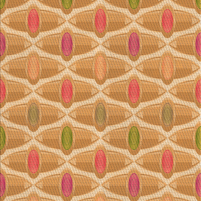 Patterned Neon Orange Rug, pat3238org
