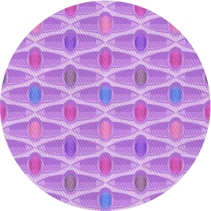 Square Patterned Violet Purple Rug, pat3238pur