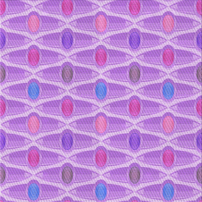 Round Patterned Violet Purple Rug, pat3238pur