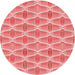 Square Machine Washable Transitional Light Coral Pink Rug in a Living Room, wshpat3238rd