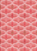 Patterned Light Coral Pink Rug, pat3238rd