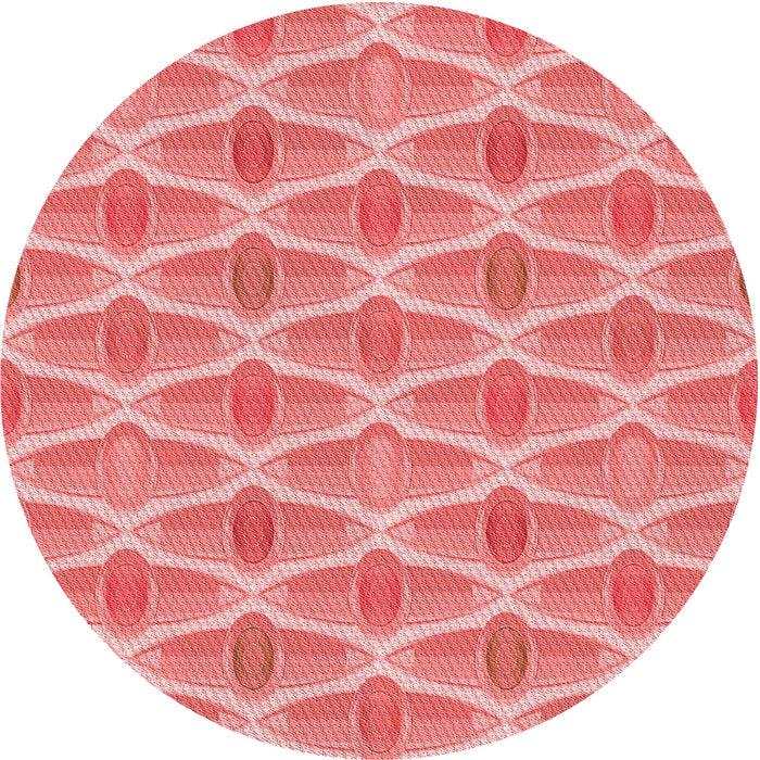 Square Patterned Light Coral Pink Rug, pat3238rd