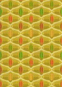 Machine Washable Transitional Yellow Rug, wshpat3238yw