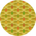 Square Patterned Yellow Rug, pat3238yw