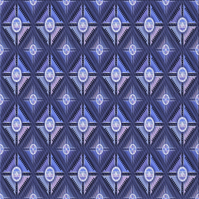 Round Patterned Blue Rug, pat3239blu