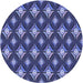 Square Patterned Blue Rug, pat3239blu