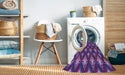 Machine Washable Transitional Purple Rug in a Washing Machine, wshpat3239pur