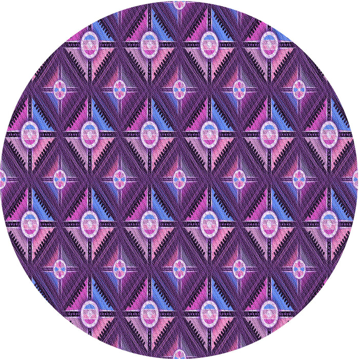 Square Patterned Purple Rug, pat3239pur