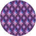 Square Patterned Purple Rug, pat3239pur