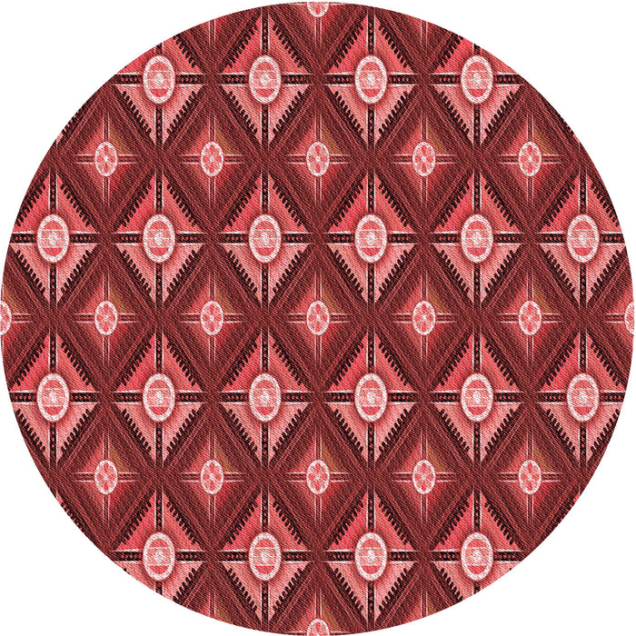 Square Patterned Cranberry Red Rug, pat3239rd