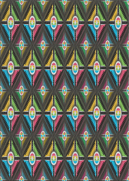 Patterned Green Modern Rug, pat3239