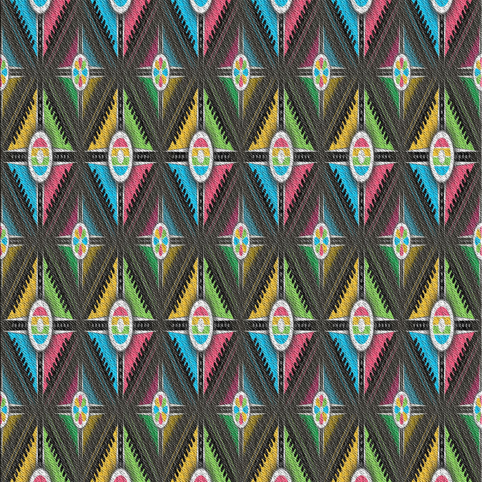 Patterned Green Modern Rug, pat3239