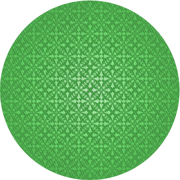 Square Machine Washable Transitional Neon Green Rug in a Living Room, wshpat324grn