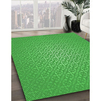 Patterned Neon Green Rug, pat324grn